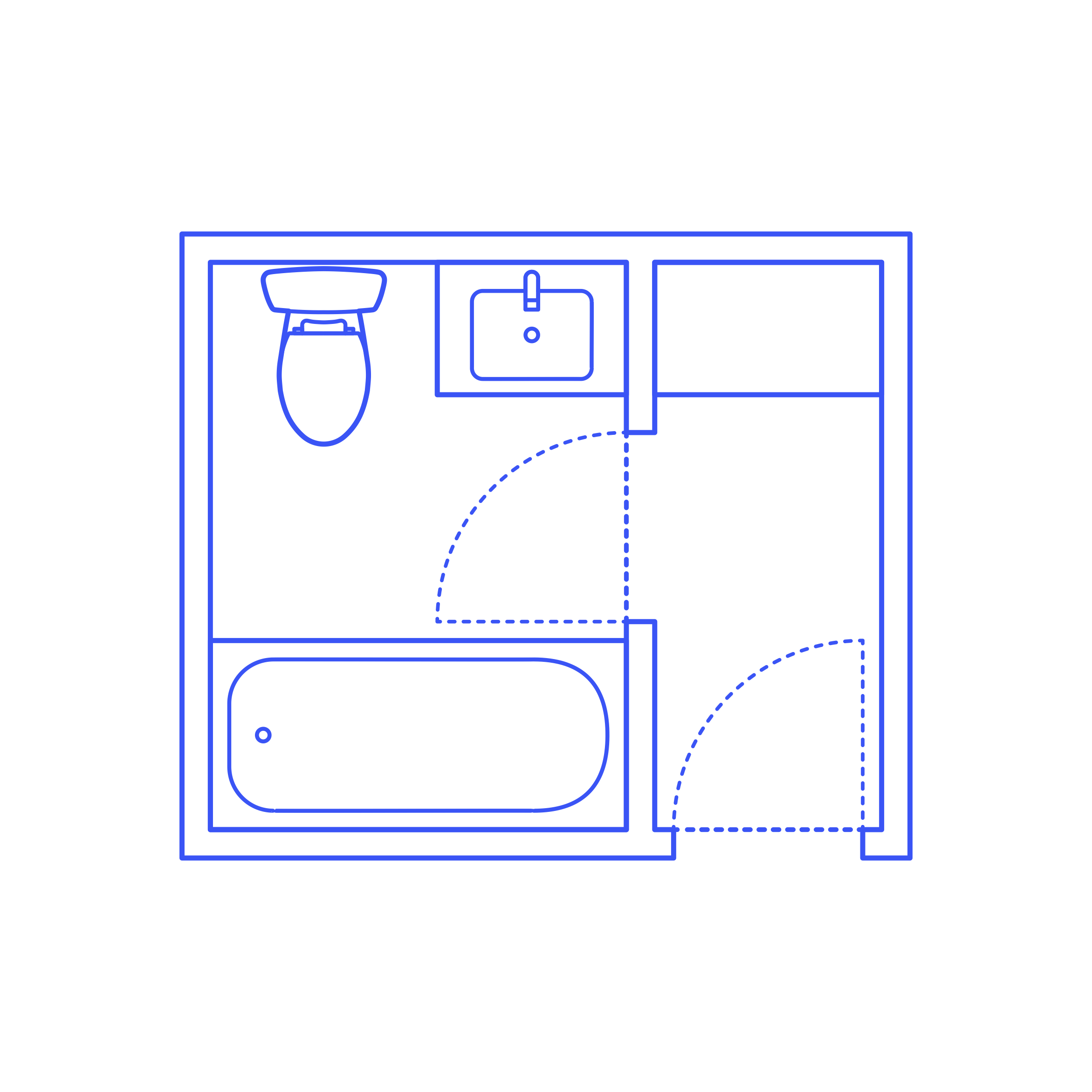 Layouts Bathrooms Full Split 2 Wall Facing Entry Outline Drawing Svg Vector Free Vectors